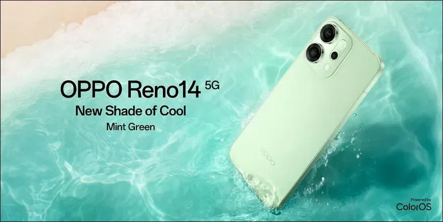 Oppo reno14 mint
