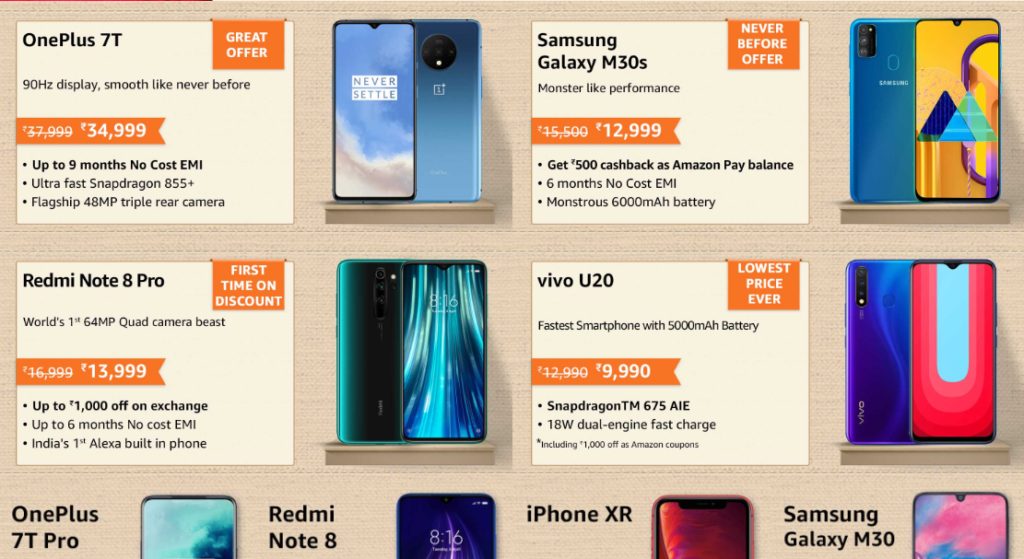 2020 01 18 Smartphone deals in Amazon Great Indian Sale 2020.