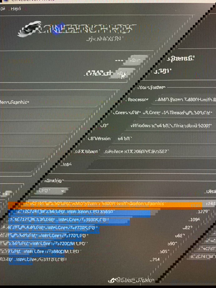 AMD Ryzen 7 4800H APU inside a Asus TUF Gaming laptop gives desktop level performance