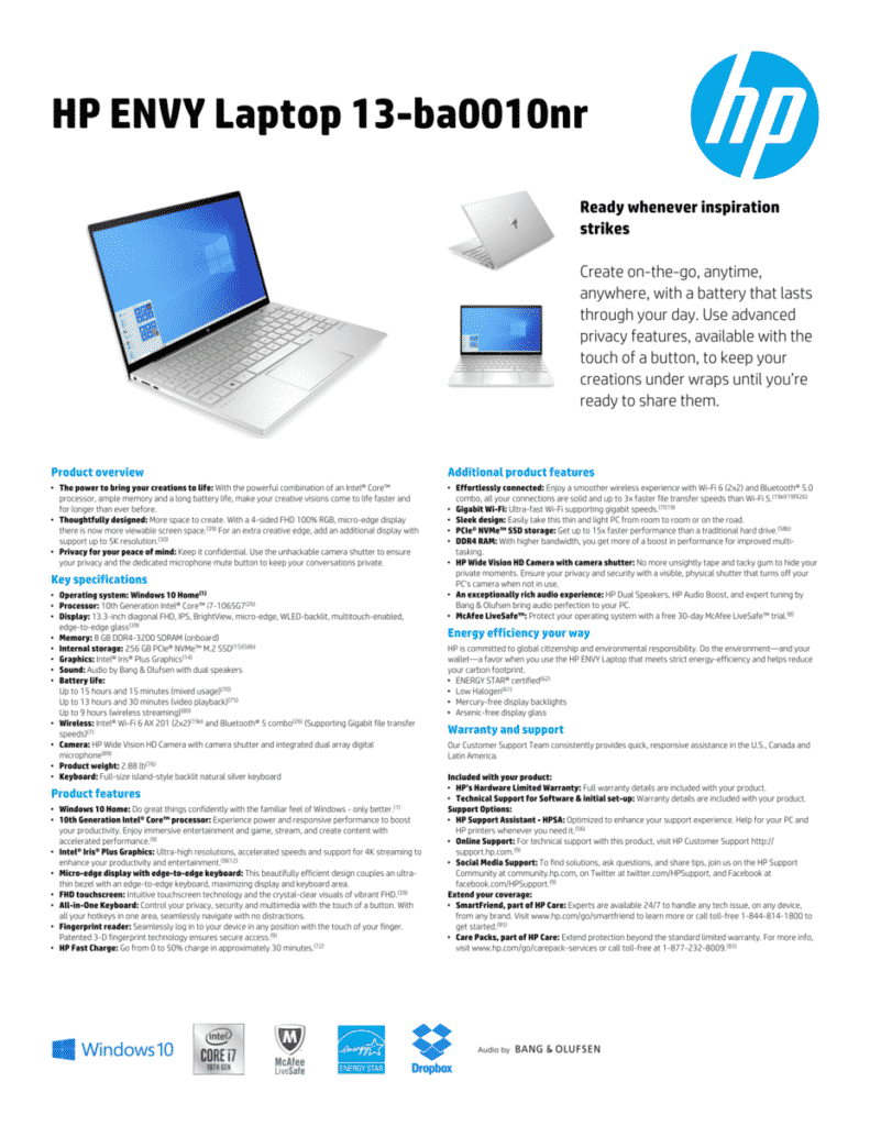 HP Envy 13 and Envy x360 13 revamped, with Intel Ice Lake and AMD Ryzen 4700U options