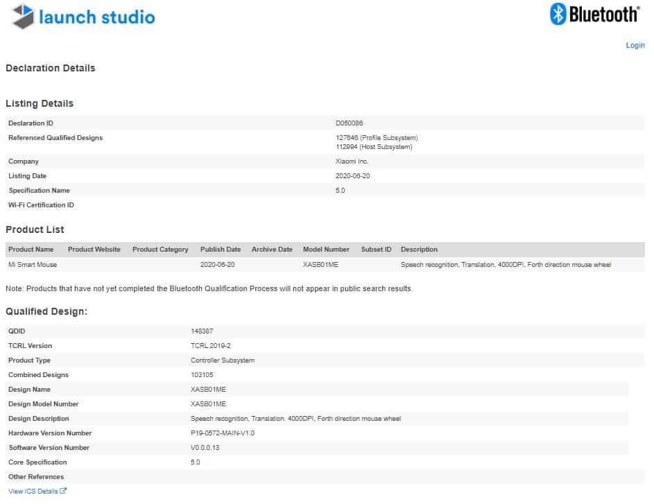 Mi Smart Mouse spotted with Speech Recognition & gets Bluetooth Certification 1_TechnoSports.co.in