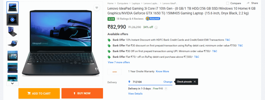 Screenshot 354 Best Gaming Laptop deals on Flipkart's Laptop Bonanza Sale