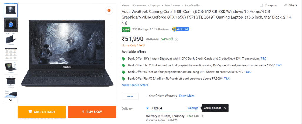 Best Gaming Laptop deals on Flipkart's Laptop Bonanza Sale