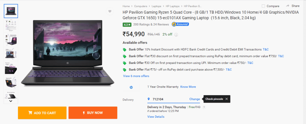 Best Gaming Laptop deals on Flipkart's Laptop Bonanza Sale