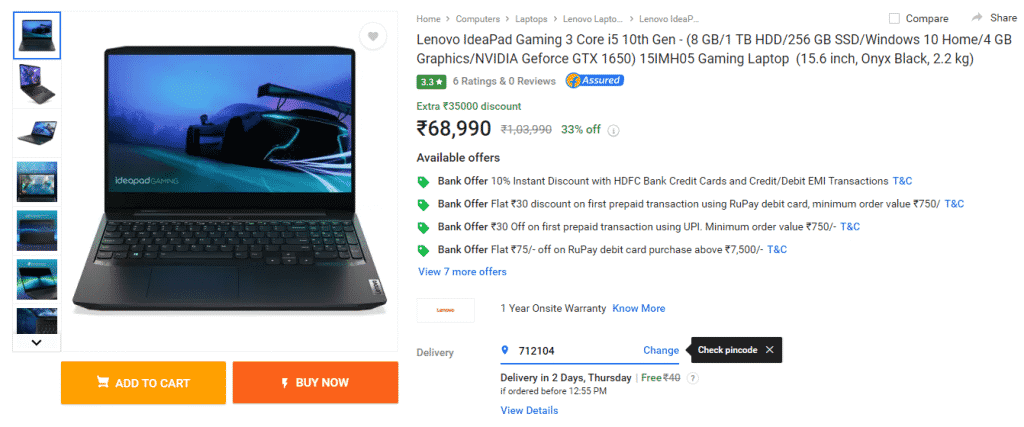 Best Gaming Laptop deals on Flipkart's Laptop Bonanza Sale