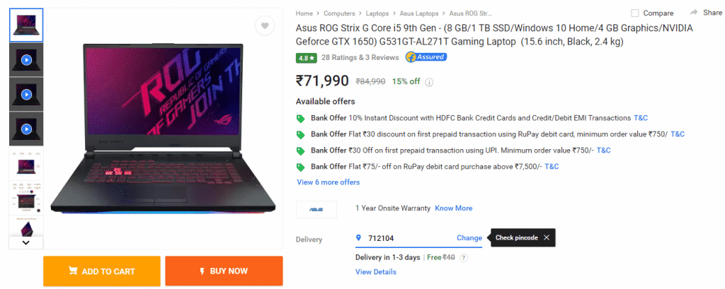 Best Gaming Laptop deals on Flipkart's Laptop Bonanza Sale
