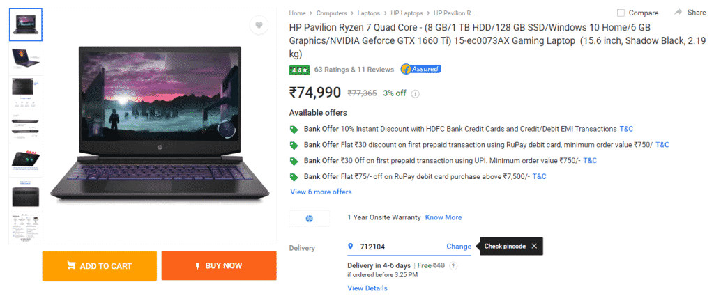 Best Gaming Laptop deals on Flipkart's Laptop Bonanza Sale