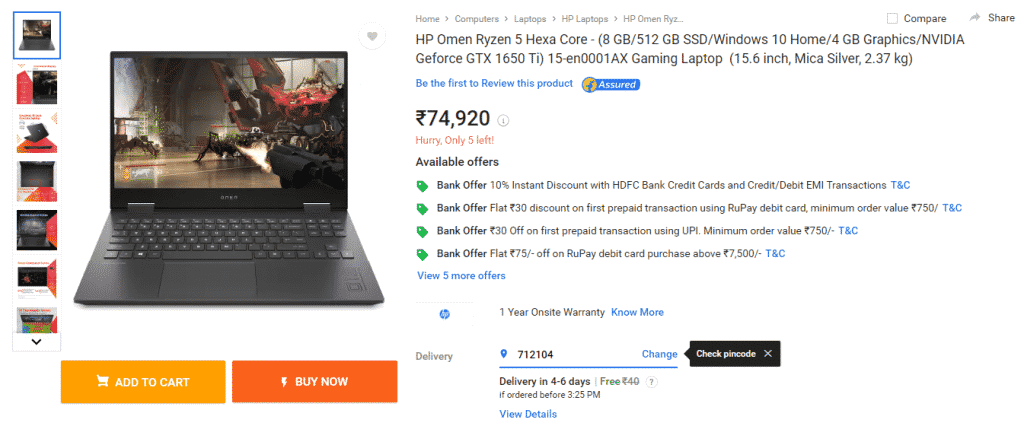 Best Gaming Laptop deals on Flipkart's Laptop Bonanza Sale