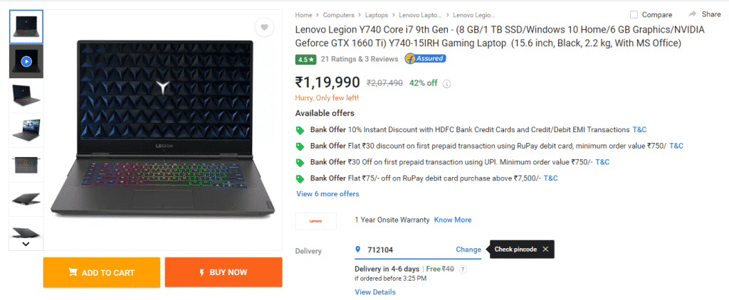 Best Gaming Laptop deals on Flipkart's Laptop Bonanza Sale