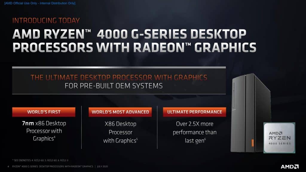 AMD launches the Ryzen 4000 Renoir Desktop APUs - 7nm Zen 2 CPU & Vega GPU in one chip