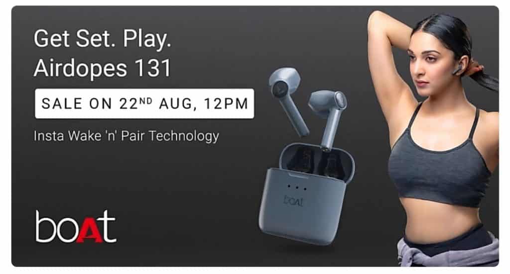 IMG 20200818 025203 New boAt Airdopes 131 will be available for ₹1299 on Flipkart