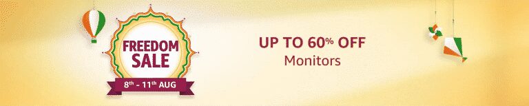 Best-selling blockbuster deals on Monitors in Amazon Freedom Sale