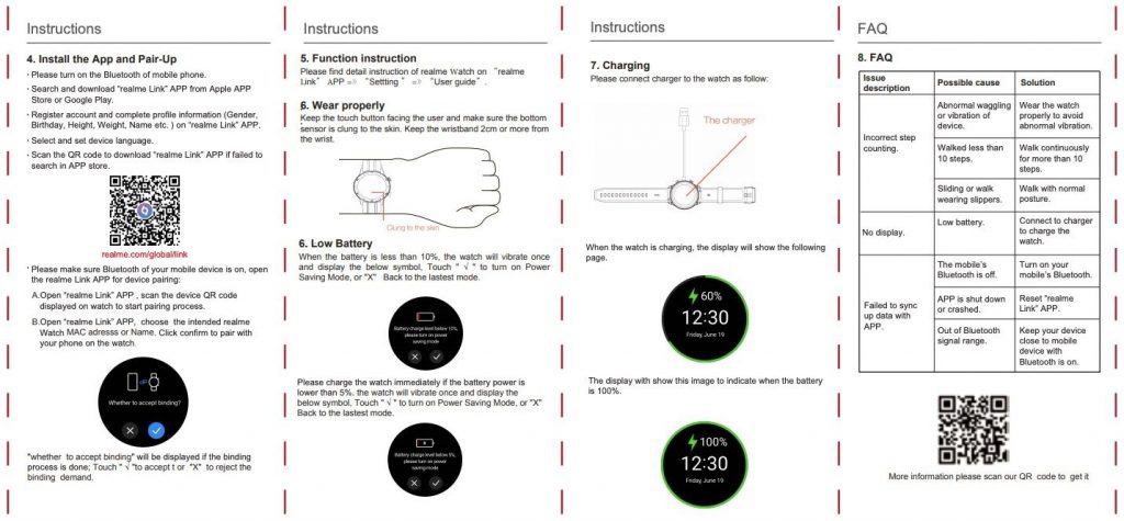 Realme Watch S Pro FCC Instructions User Manual Realme Watch S Pro leaks suddenly surfaced