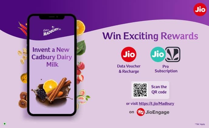 Jio brings new Jio Cadbury Madbury Offer on JioEngage
