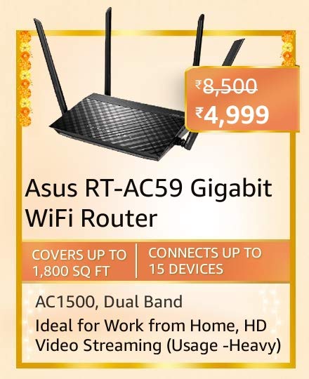 asus rt ac59 Here are all the Top deals on Wifi Routers on Amazon Great Indian Festival