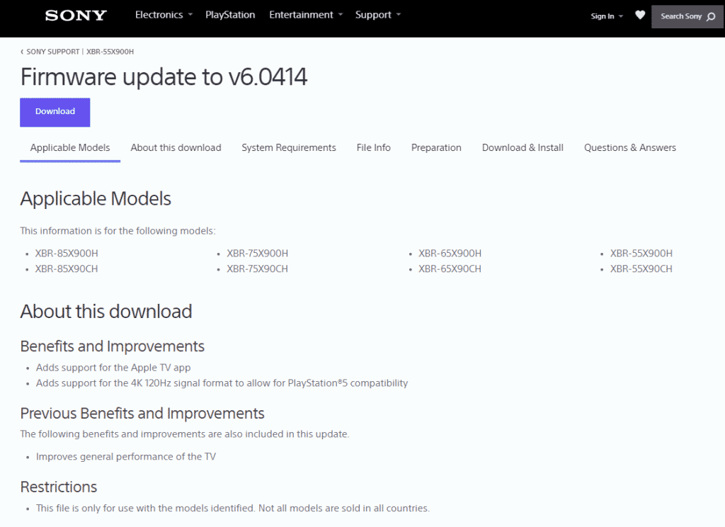 B0715402 8F7E 485B BDE4 9448A8291B75 Sony still working on fixing the image blur on its premium 4K TVs