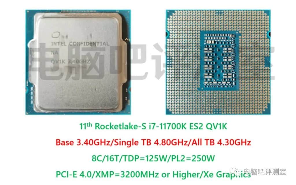 Intel's upcoming Core i9-11900, Core i7-11700K, Core i7-11700 CPU specs leaked