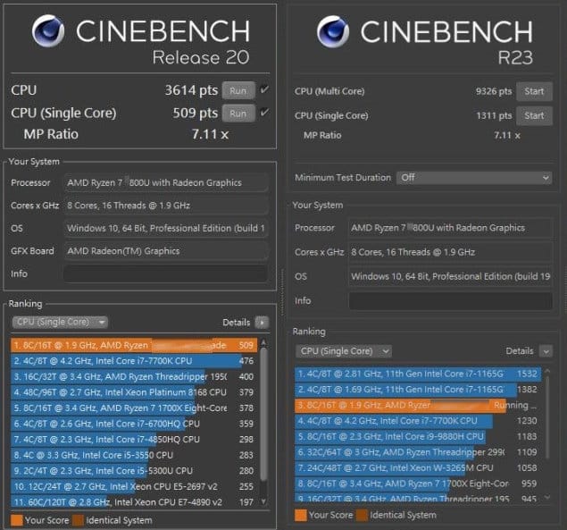 AMD Ryzen 7 5800U flagship U-series mobile APU spotted