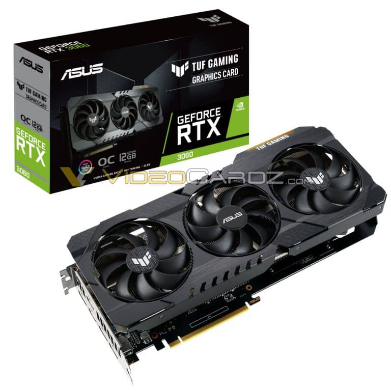 ASUS GeForce RTX 3060 TUF GAMING GPU with 12GB GDDR6 VRAM leaked before launch
