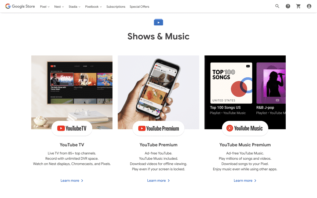 Google Store Subscriptions 1 Google is pushing its subscription offers for the new year