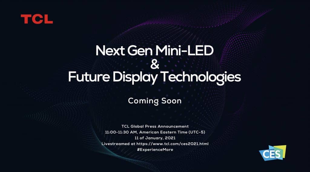 TCL to showcase next-gen Mini-LED technology in the upcoming CES 2021__TechnoSports.co.in