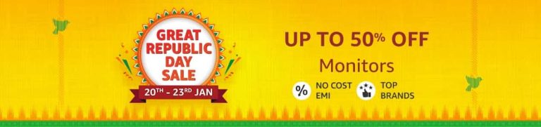 Blockbuster deals on Monitors on Amazon Great Republic Day Sale