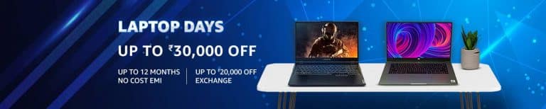 Amazon India brings Laptop Days with up to ₹ 30,000 discounts