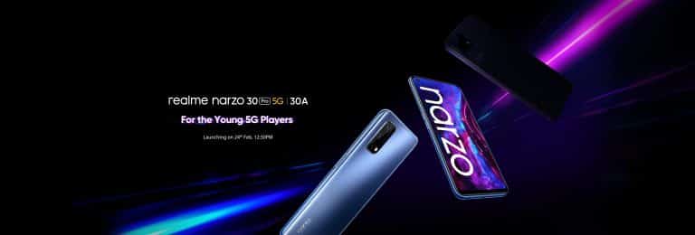 Realme Narzo 30 Pro 5G and Narzo 30A specifications tipped ahead 24th February launch