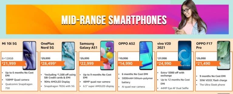 Amazon Fab Phone Fest: Offers and Discounts on Mid-Range smartphones