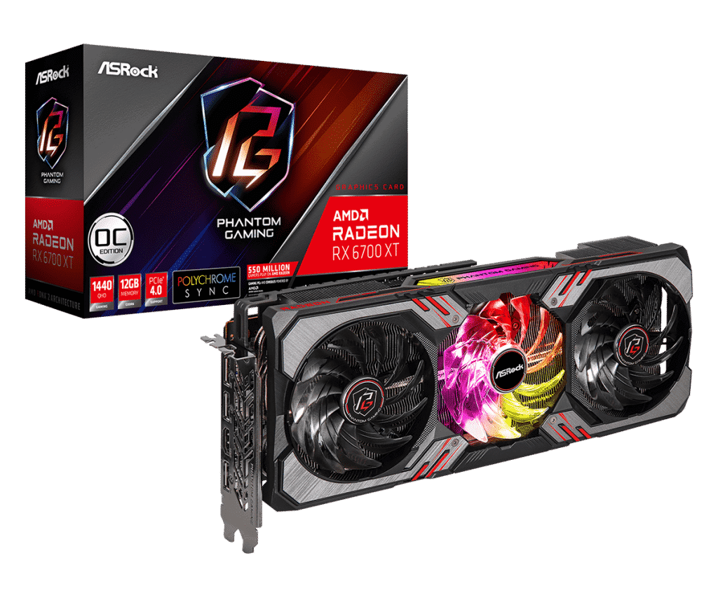 Radeon RX 6700 XT Phantom Gaming D 12GB OCL1 ASRock unveils its custom Radeon RX 6700 XT cards