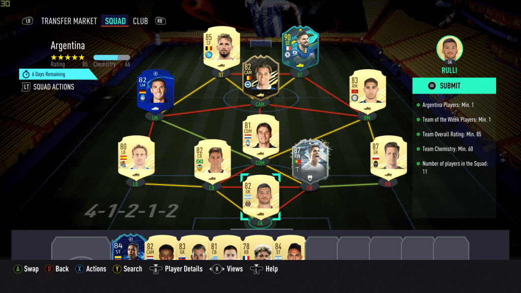 Screenshot 91 FIFA 21: How to do the 88-rated Rodrigo Palacio FUT Birthday SBC card and is it worth doing?