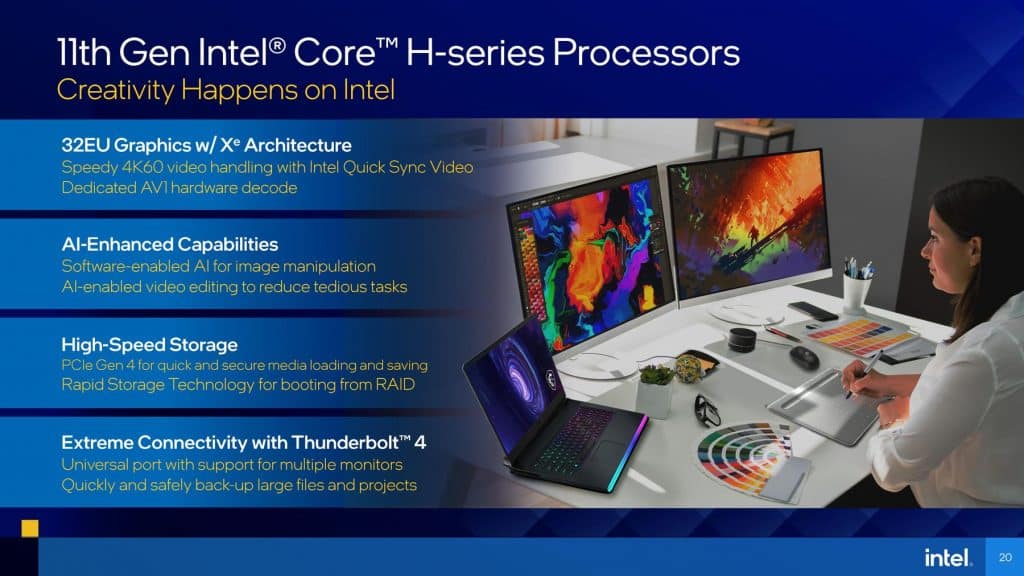 Intel claims to thrash AMD Ryzen 5000H processors in gaming with new Tiger Lake-H Mobile Processors