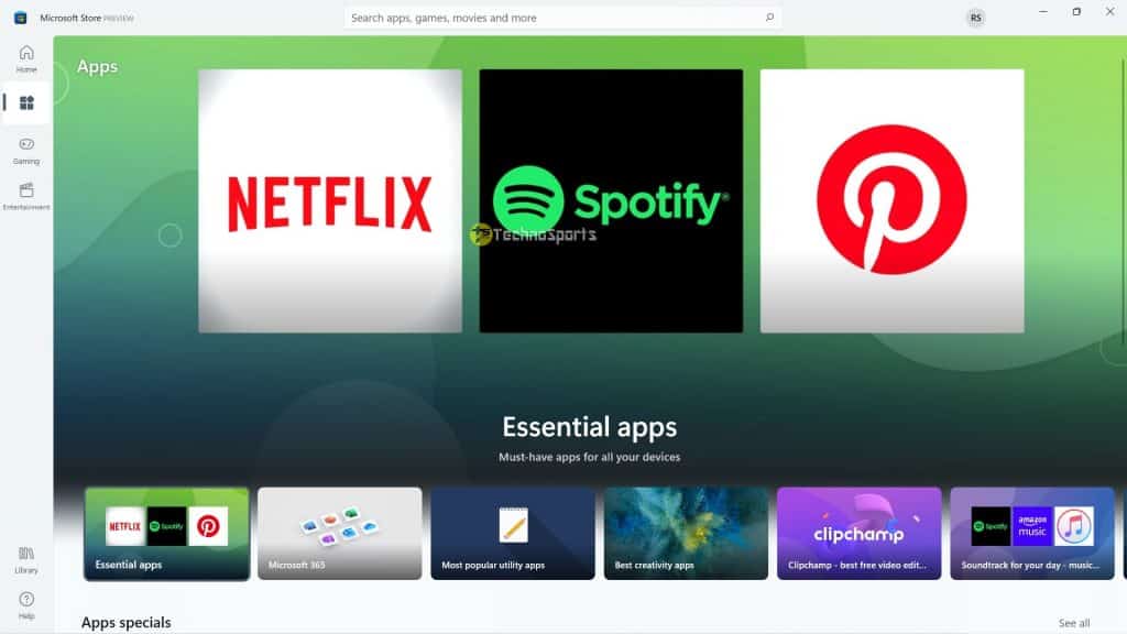 Microsoft Store -- Windows 11 First Preview__TechnoSports.co.in