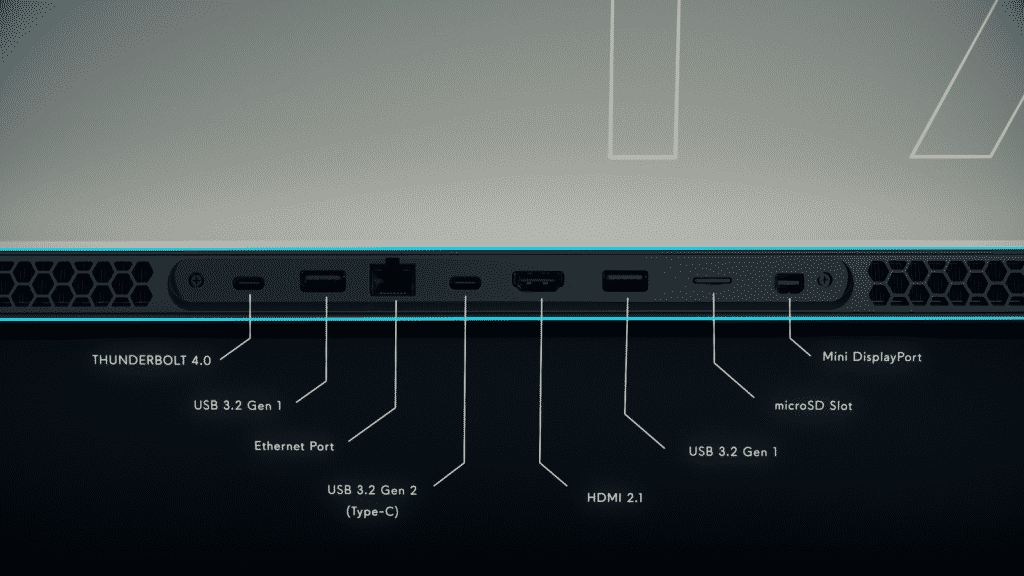 x17 Port Selection 1480x833 1 Dell reveals Ultra-Slim Alienware x15, x17 Gaming Laptops Powered With NVIDIA GeForce RTX 3080