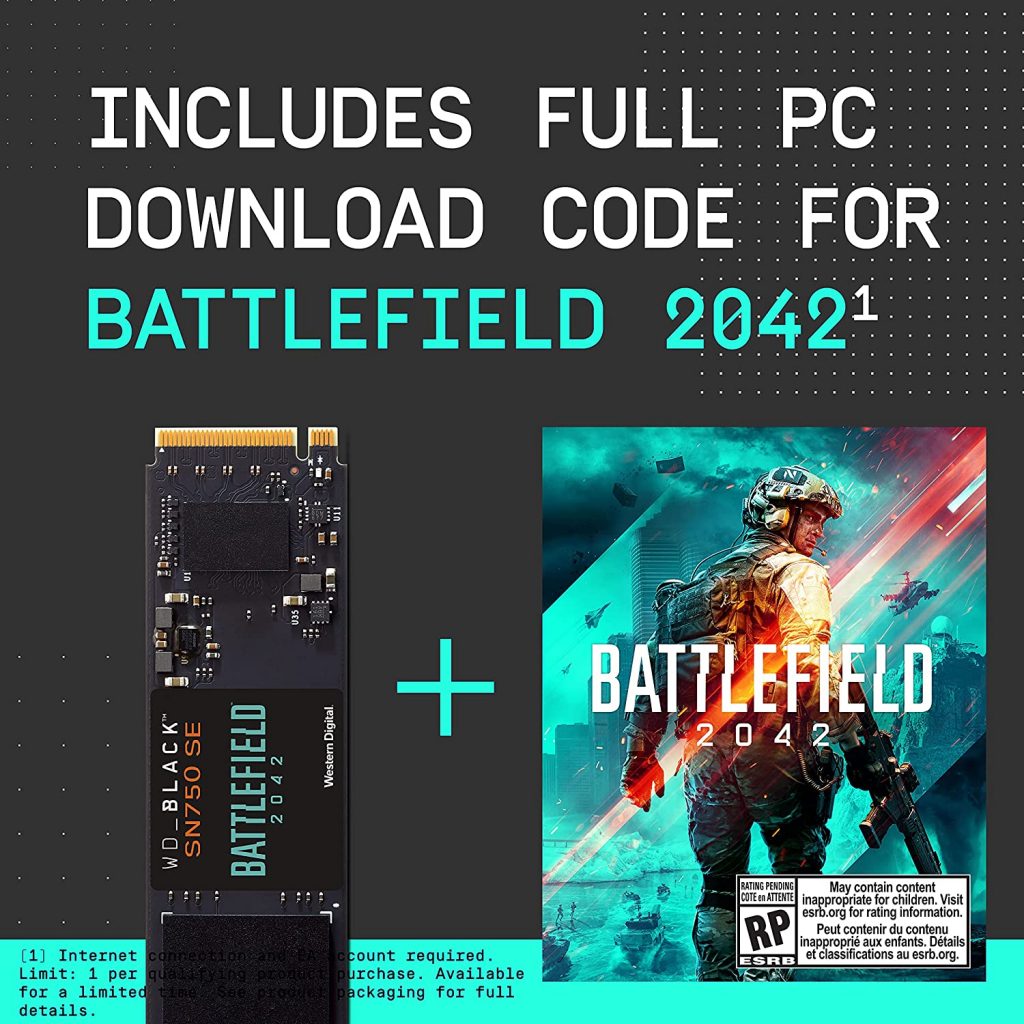 WD_BLACK SN750 SE Battlefield 2042 PC Game Bundle is here