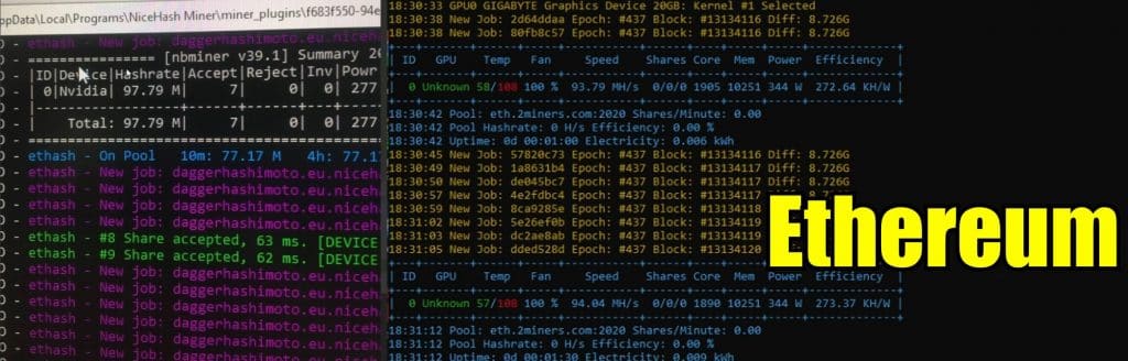 A Gigabyte RTX 3080 Ti with 20GB GDDR6X memory, spotted to give up to 98 MH/s hash rate