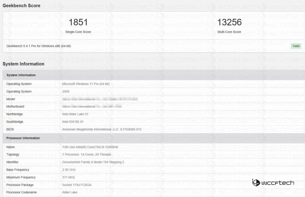 Intel Alder Lake 12900HK Benchmark Intel’s Core i9 12900HK beats Apple’s M1 Max in latest leaked benchmark
