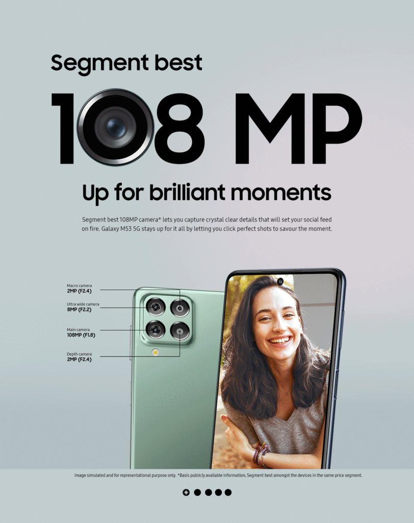 Camera 1500xh Samsung Galaxy M53 5G with Dimensity 900 & 120Hz AMOLED display to be priced at ₹24,999