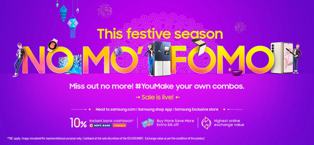 Samsung Launches NO MO’ FOMO Festival Sale With Never-Seen Before Prices & Cashback on Samsung.com, Samsung Shop App and Samsung Exclusive Stores