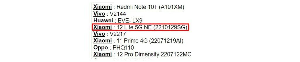 Xiaomi Civi 2 to launch Globally as 12 Lite 5G NE
