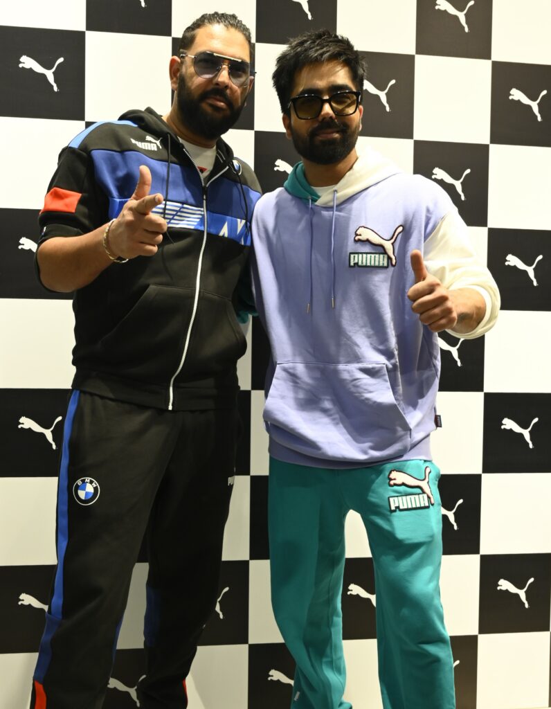 Yuvi, Harrdy Sandhu hit gedi spots, face off in cricket match at PUMA store launch in Chandigarh
