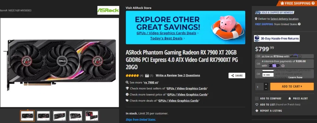 AMD Radeon RX 7900 XT