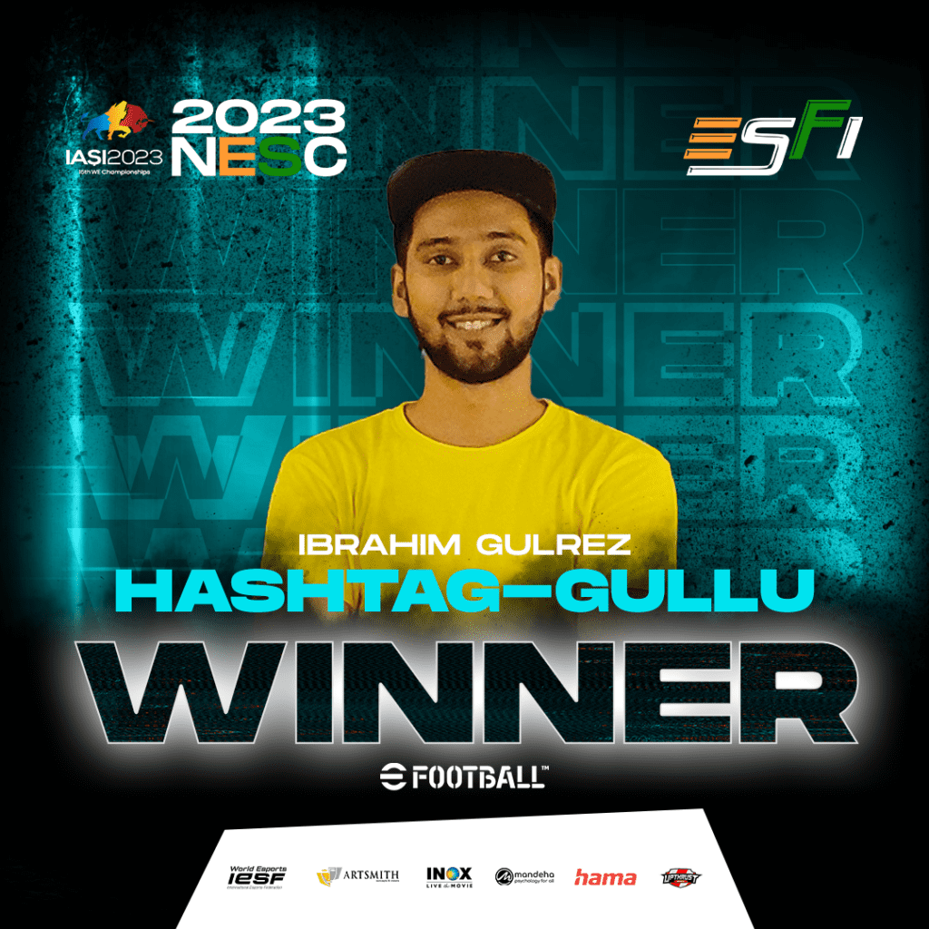 Tekken star Abhinav Tejan and eFootball ace Ibrahim Gulrez crowned champions of NESC 2023