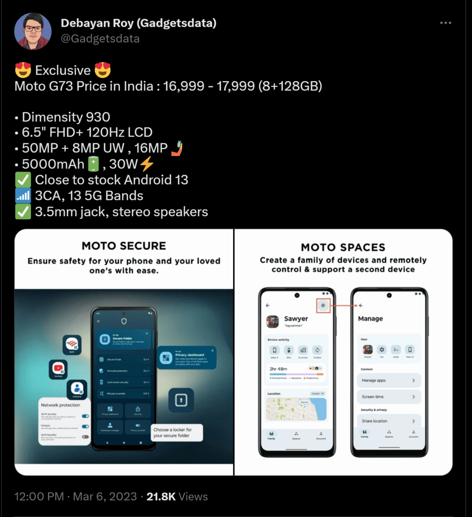 Moto G73
