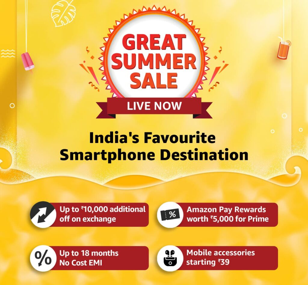 Live now header Amazon Great Summer Sale starts on 4th May: Great Deals Incoming!