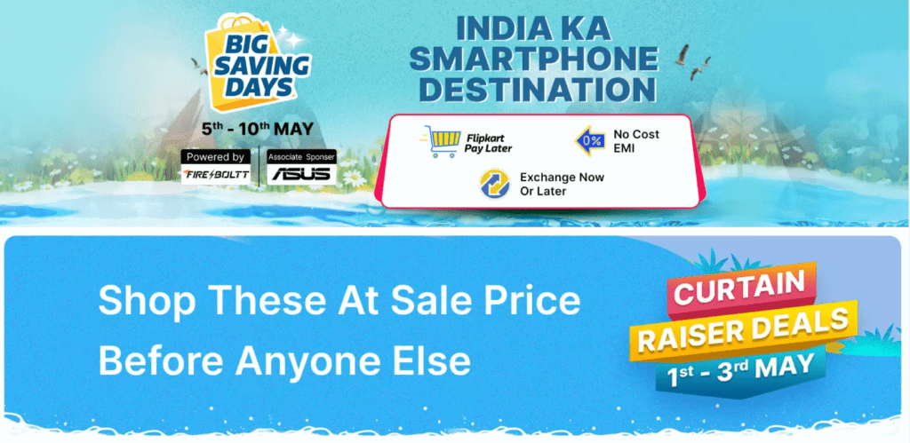 Flipkart announces Big Saving Days Sale from 4th May for Plus customers