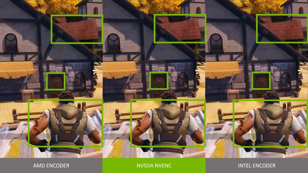 NVENC AV1 Encoding Comparison Side by Side OBS Studio 29.1: Unleashing the Power of AV1 Encoding on GeForce RTX 40 Series GPUs