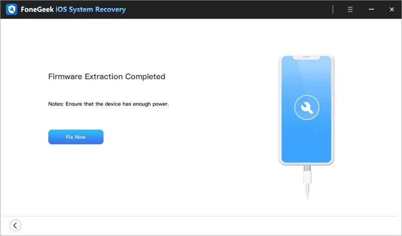 fix now FoneGeek iOS System Recovery Review