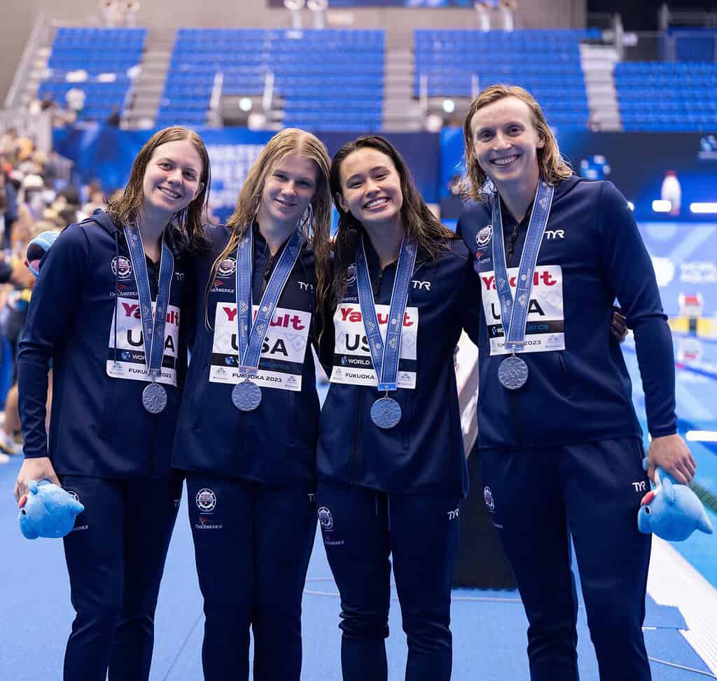 Katie Ledecky has claimed the fastest times in the tournaments history an astonishing 29 times Katie Ledecky Equals One of Michael Phelps' Remarkable Records in her Achievements