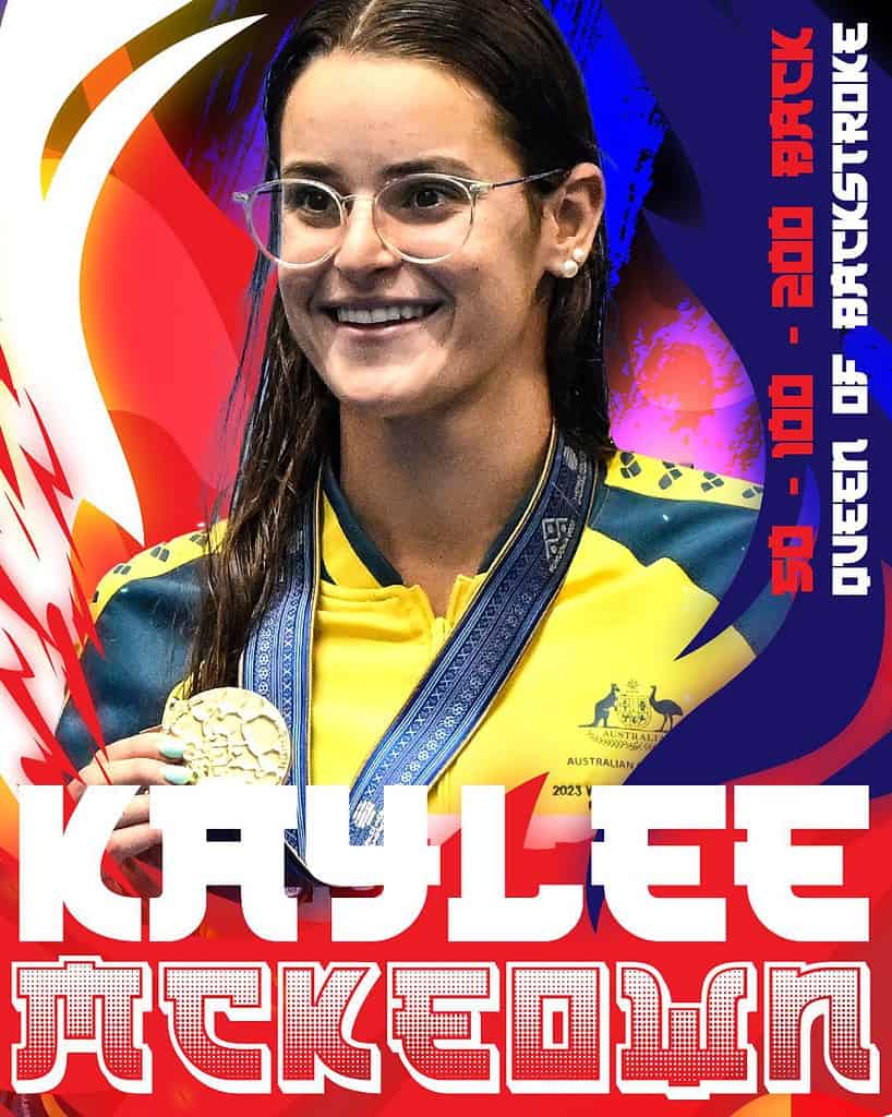 Kaylee McKeown via Official Twitter Katie Ledecky Equals One of Michael Phelps' Remarkable Records in her Achievements